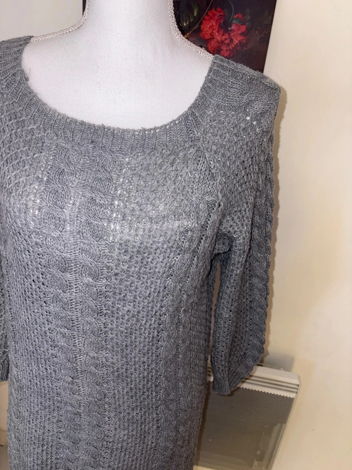 Gray sweater dress Vanille & Chocolat size S / 36 – photo 2